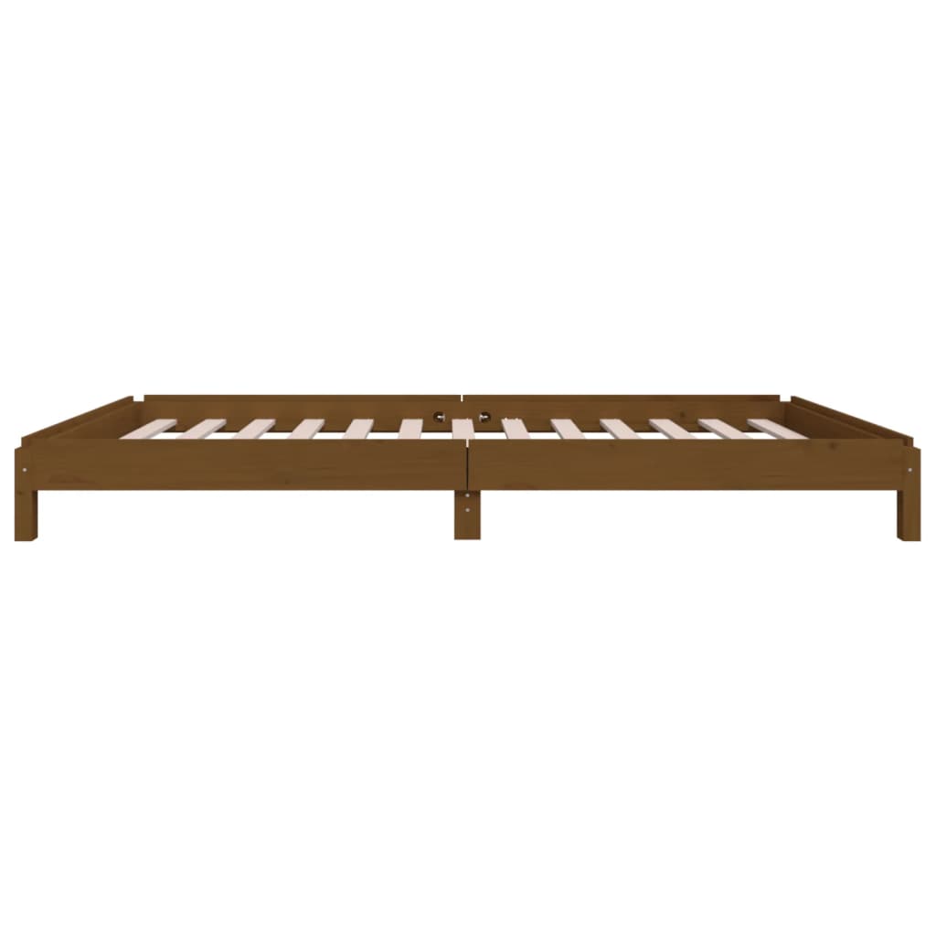 Lit empilable marron miel 90x190 cm en pin massif