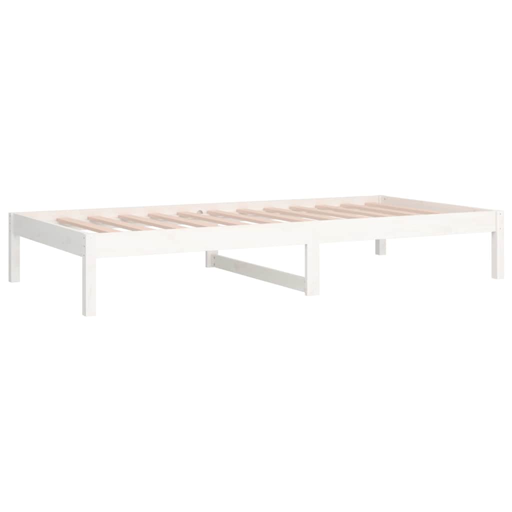 Tagesbett ohne Matratze Weiß 80x200 cm Massivholz Kiefer
