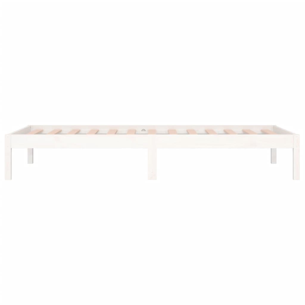 Lit de repos blanc 90x190 cm en bois de pin massif