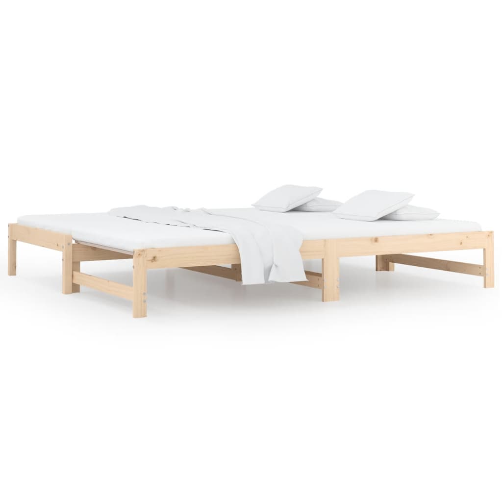 Lit de repos extensible 2x(80x200) cm en bois de pin massif