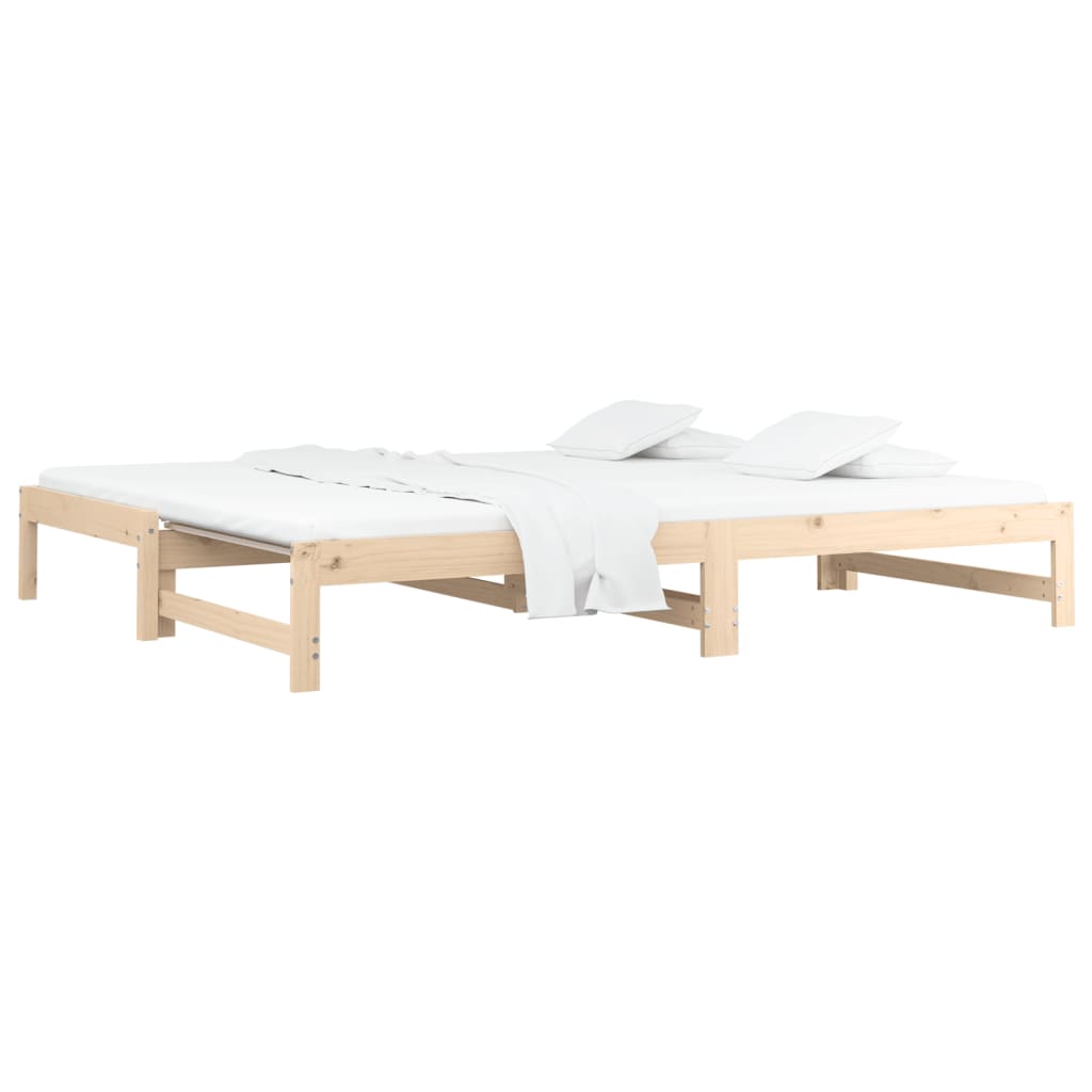 Lit de repos extensible 2x(80x200) cm en bois de pin massif