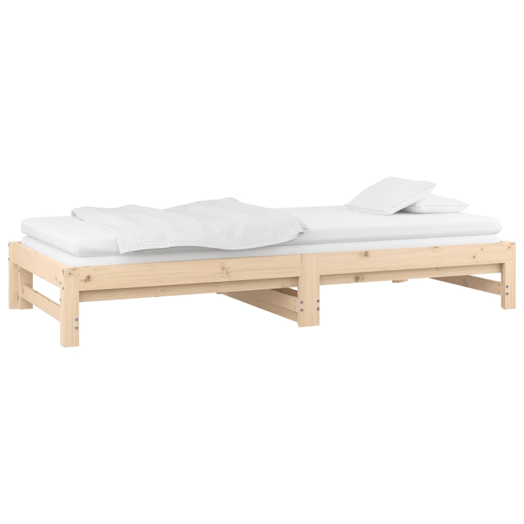 Lit de repos extensible 2x(80x200) cm en bois de pin massif