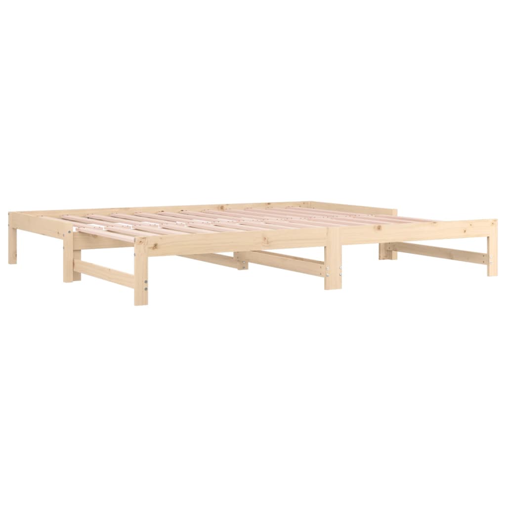 Lit de repos extensible 2x(80x200) cm en bois de pin massif