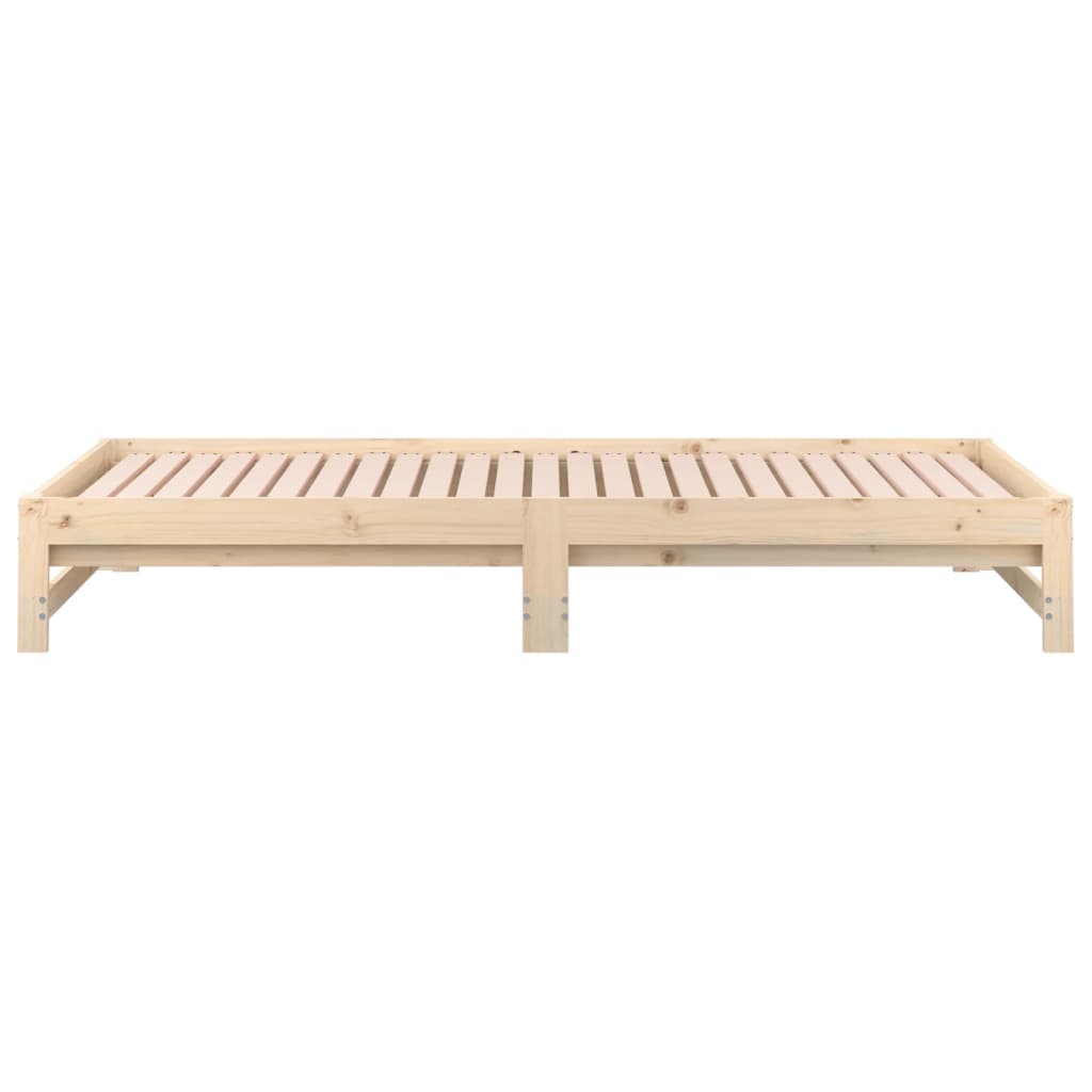 Lit de repos extensible 2x(80x200) cm en bois de pin massif