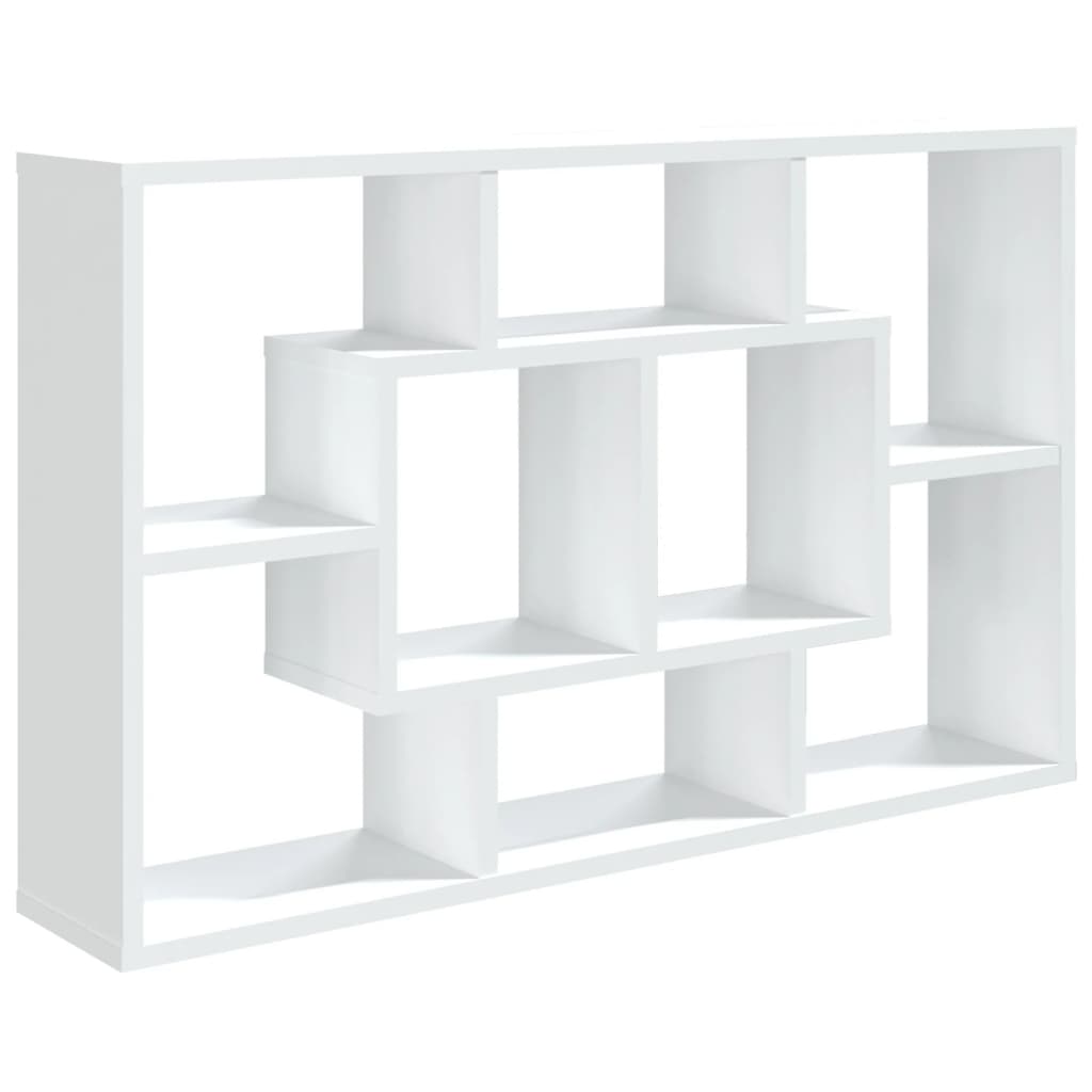 Wall shelf white 85x16x52.5 cm wood-based material