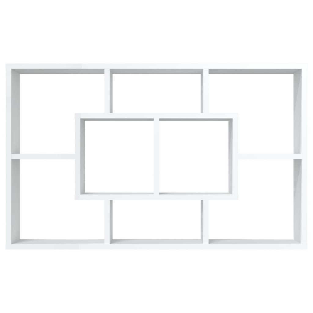 Wall shelf white 85x16x52.5 cm wood-based material