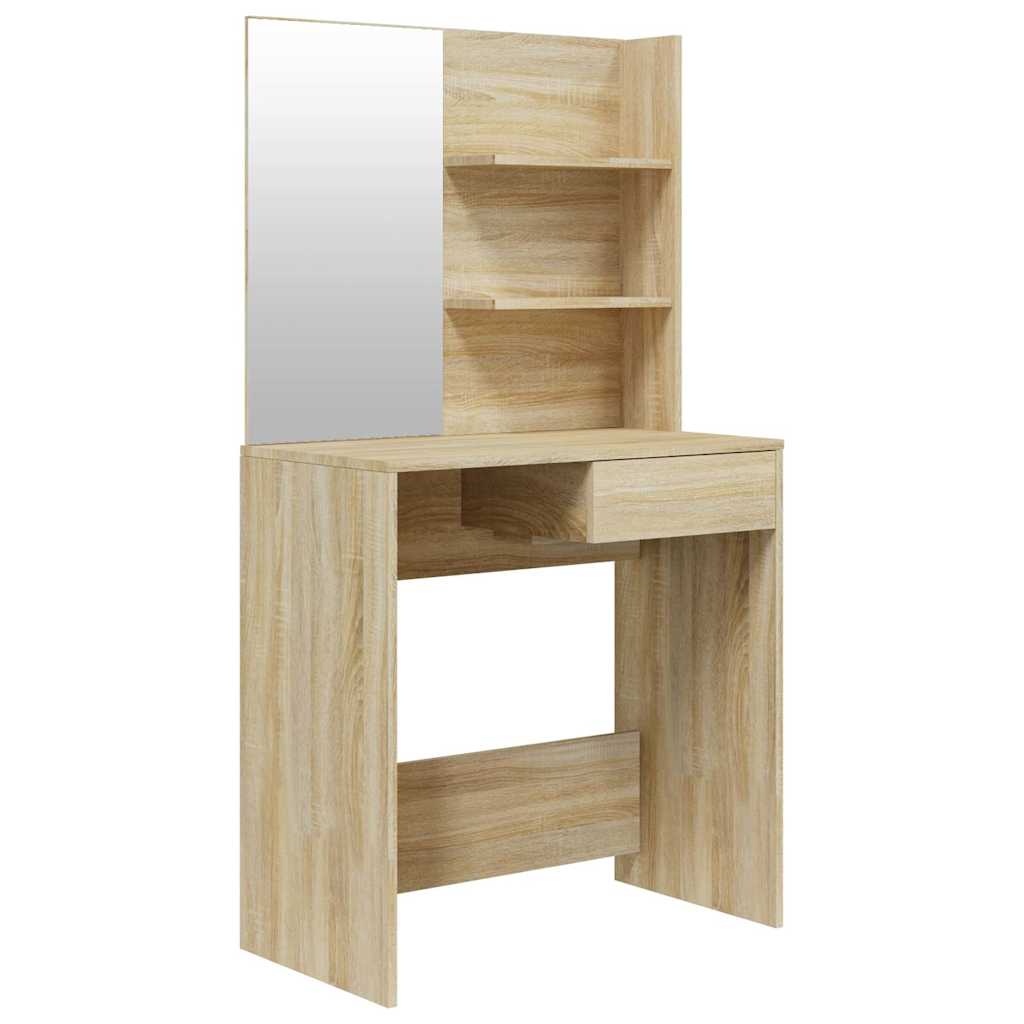 Schminktisch mit Spiegel Sonoma-Eiche 74,5x40x141 cm