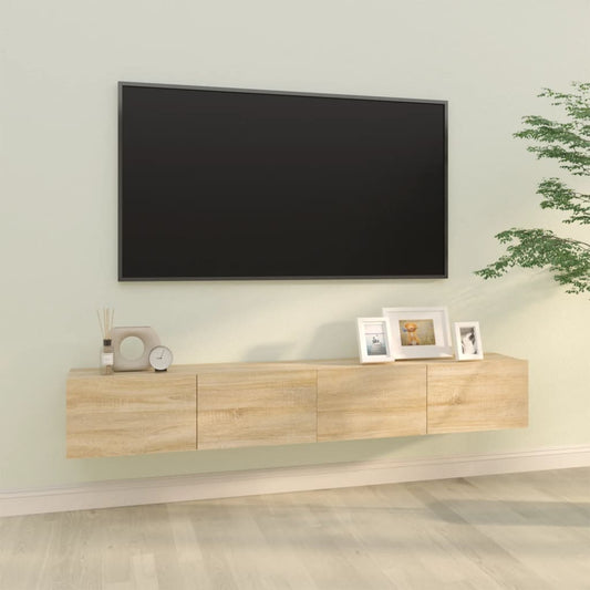 Armoires murales TV 2 pcs. Chêne Sonoma 100x30x30 cm matériau bois