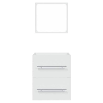 Badschrank mit Spiegel Weiß 41x38,5x48 cm