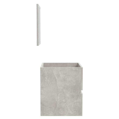 Badschrank mit Spiegel Betongrau Holzwerkstoff
