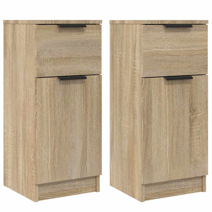 Sideboards 2 Stk. Sonoma-Eiche 30x30x70 cm Holzwerkstoff