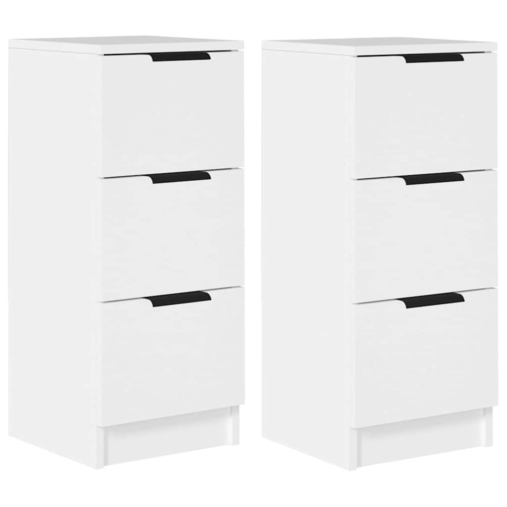 Sideboards 2 Stk. Weiß 30x30x70 cm Holzwerkstoff