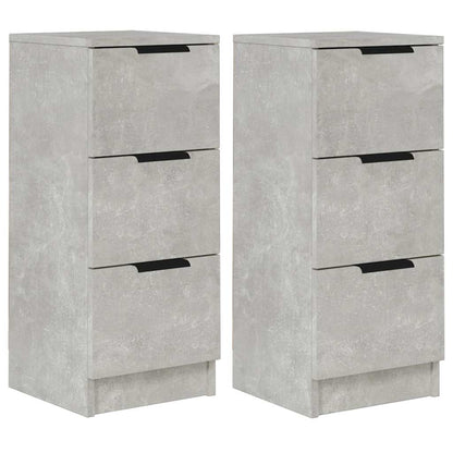 Sideboards 2 Stk. Betongrau 30x30x70 cm Holzwerkstoff