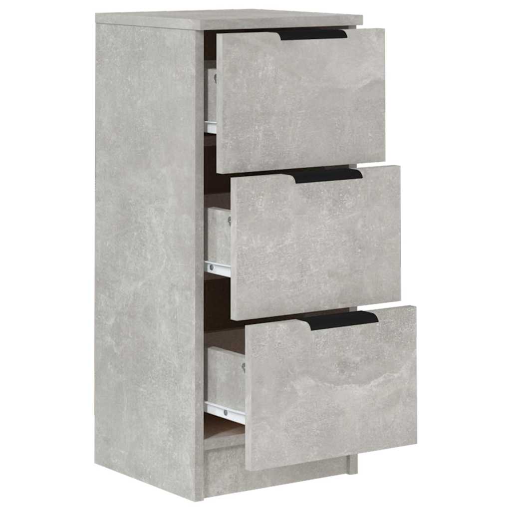 Sideboards 2 Stk. Betongrau 30x30x70 cm Holzwerkstoff