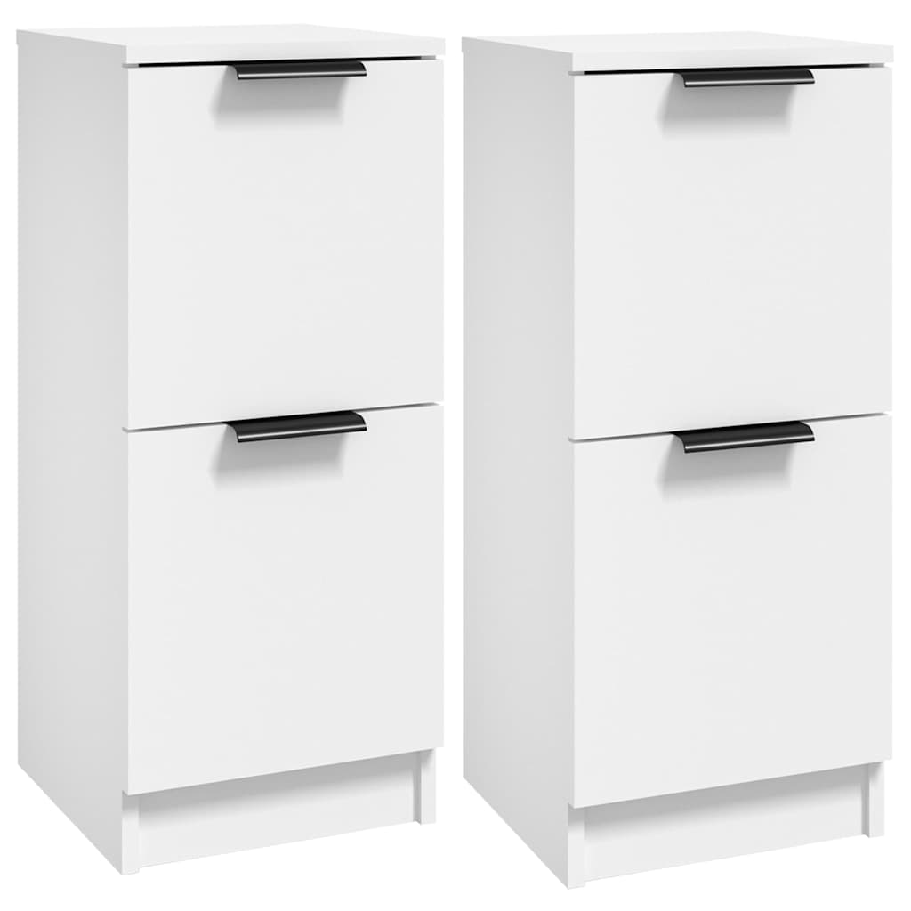 Sideboards 2 Stk. Weiß 30x30x70 cm Holzwerkstoff