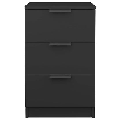 Nachttische 2 Stk. Schwarz 40x36x65 cm