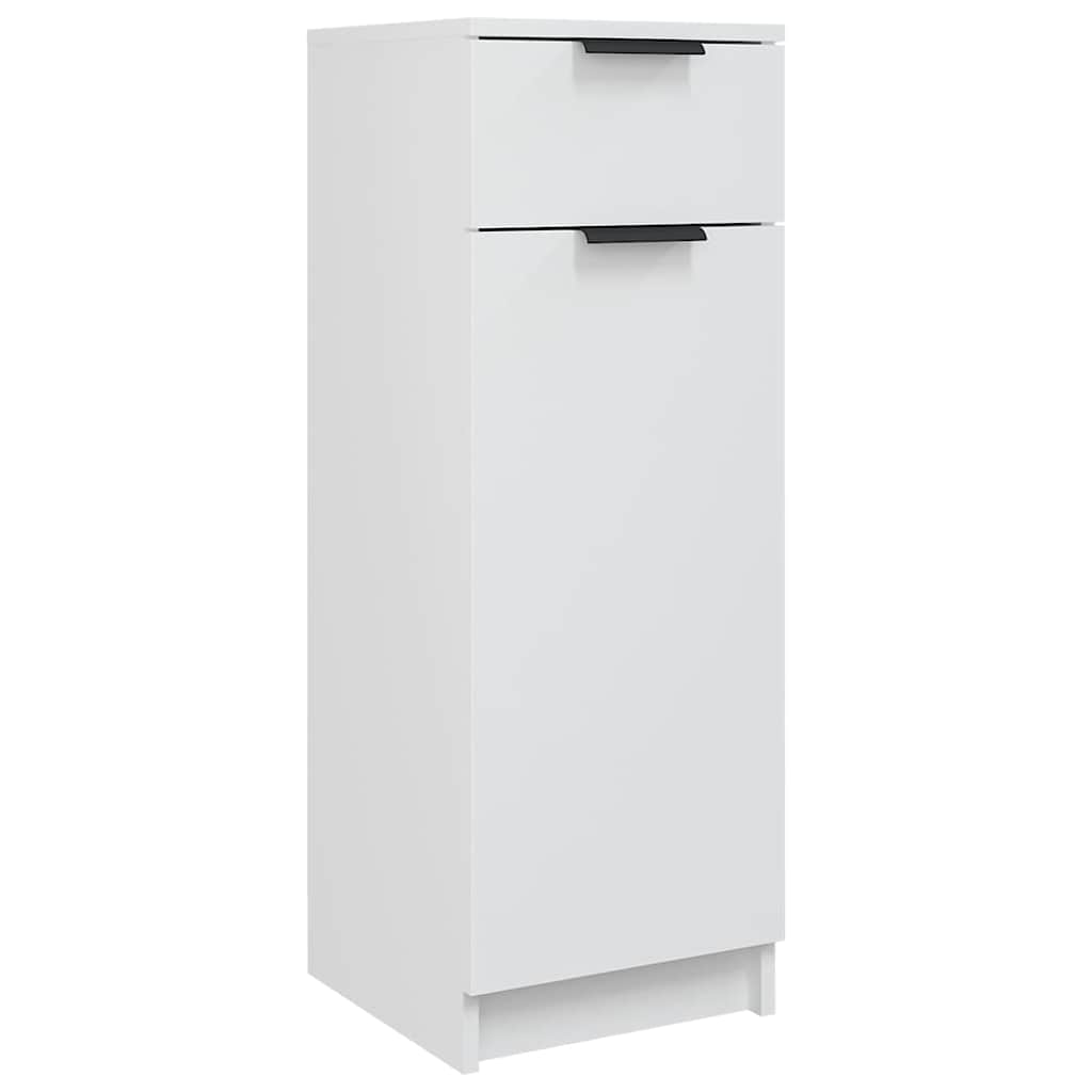 Badschrank Weiß 32x33,5x90 cm Holzwerkstoff