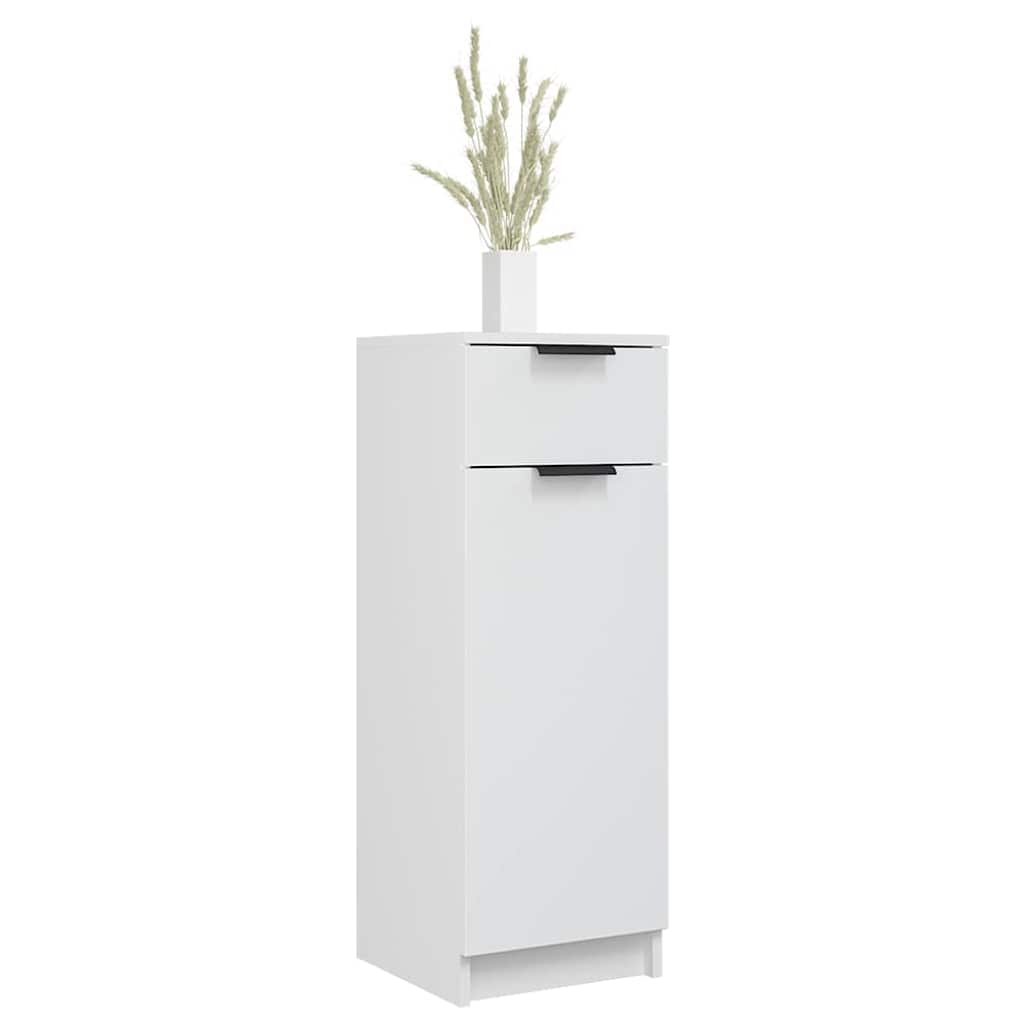 Badschrank Weiß 32x33,5x90 cm Holzwerkstoff