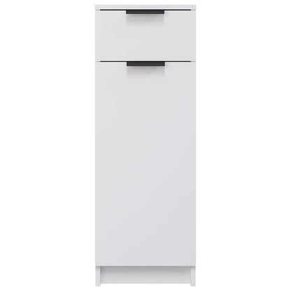 Badschrank Weiß 32x33,5x90 cm Holzwerkstoff