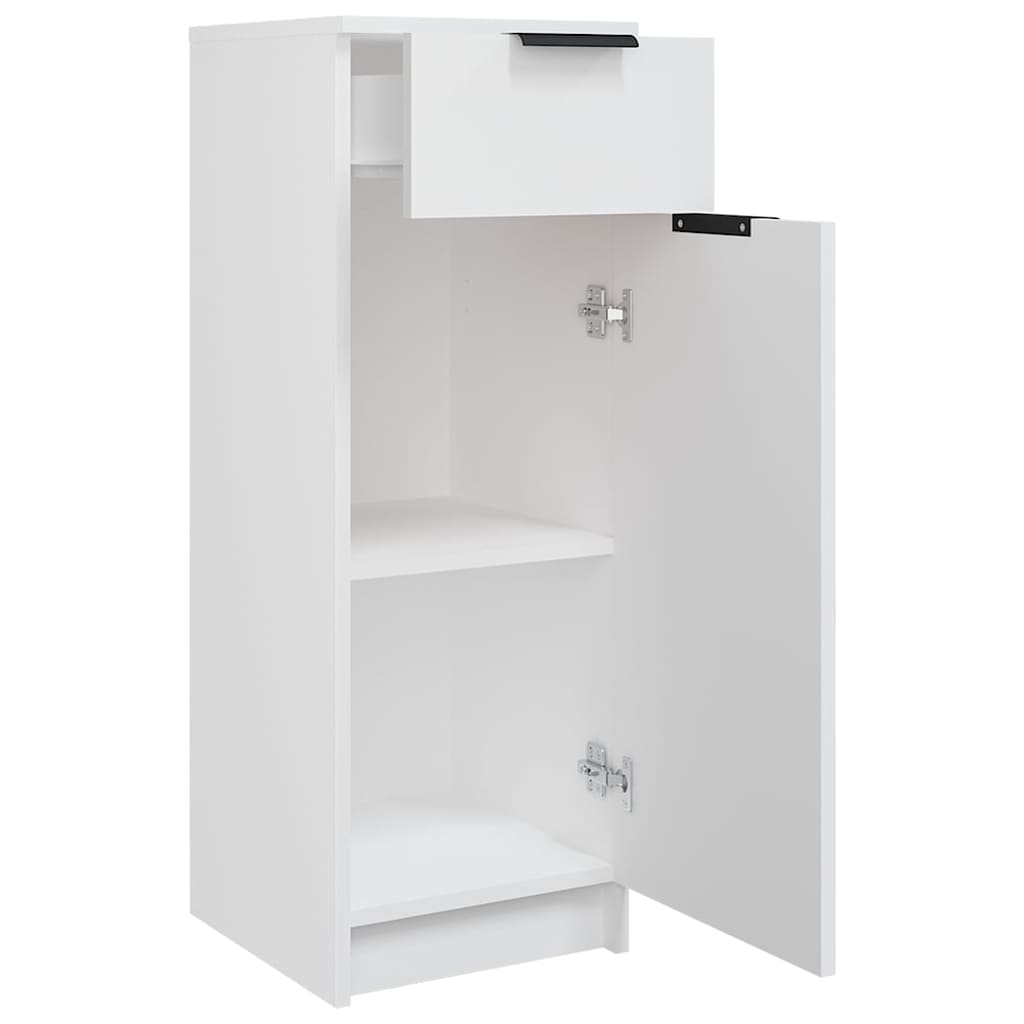 Badschrank Weiß 32x33,5x90 cm Holzwerkstoff
