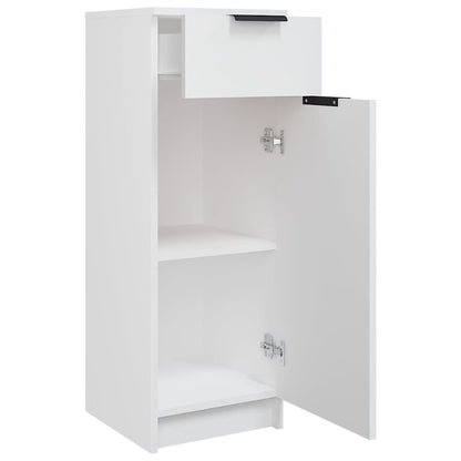 Badschrank Weiß 32x33,5x90 cm Holzwerkstoff