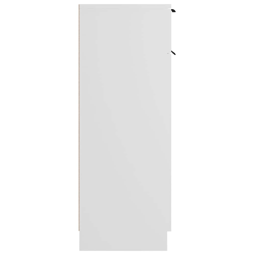 Badschrank Weiß 32x33,5x90 cm Holzwerkstoff