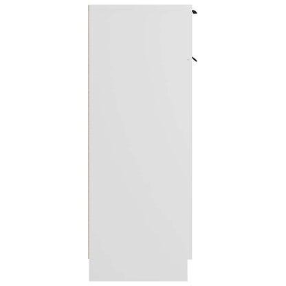 Badschrank Weiß 32x33,5x90 cm Holzwerkstoff