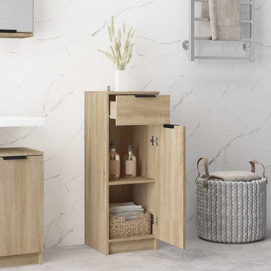 Badschrank Sonoma-Eiche 32x33,5x90 cm Holzwerkstoff