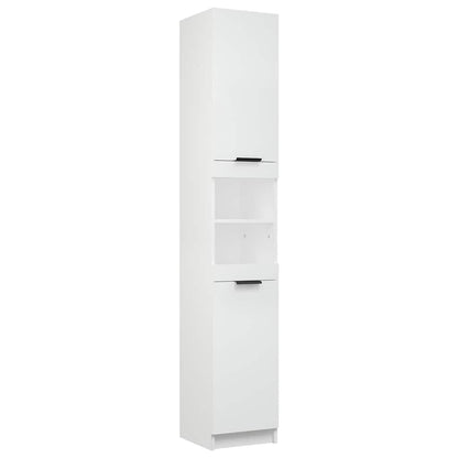 Badschrank Weiß 32x34x188,5 cm Holzwerkstoff