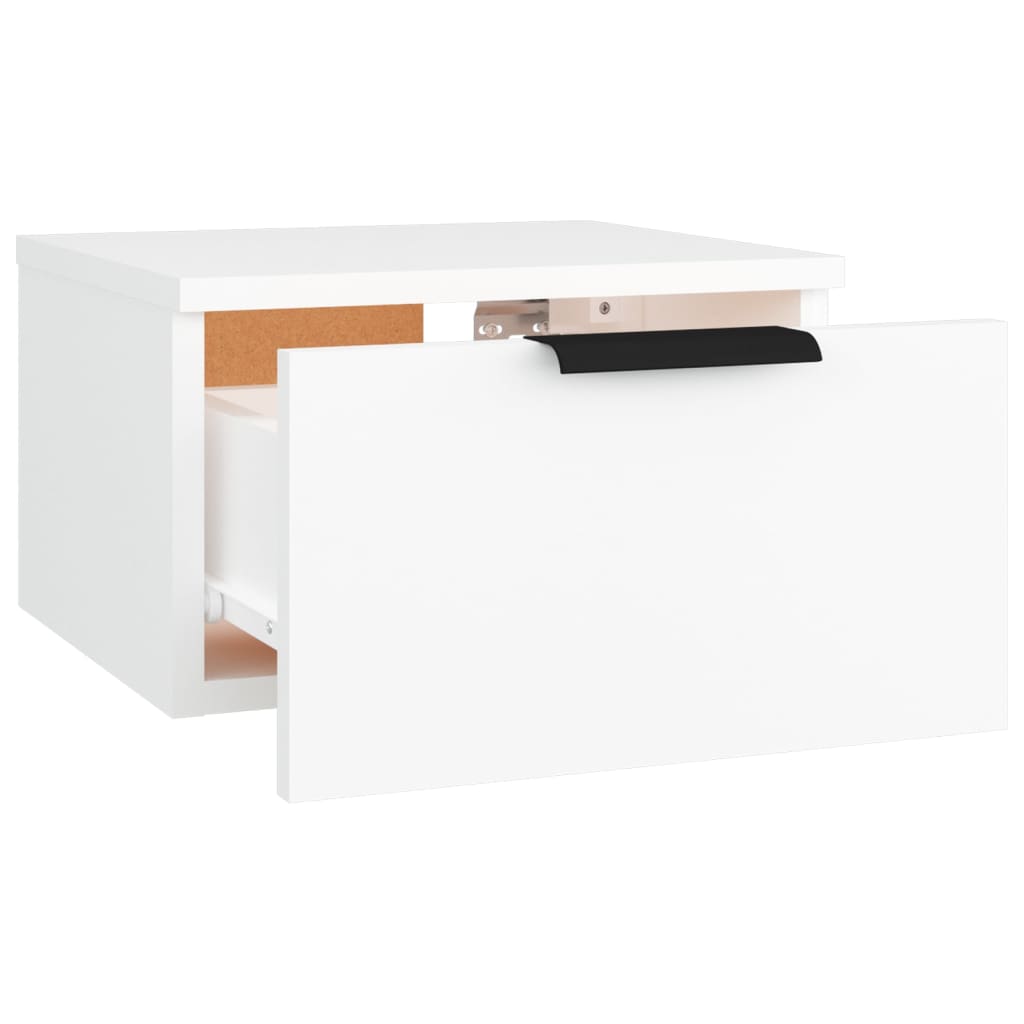 Tables de chevet murales 2 pcs. Blanc 34x30x20 cm