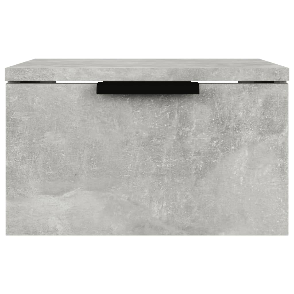 Tables de chevet murales 2 pcs gris béton 34x30x20 cm