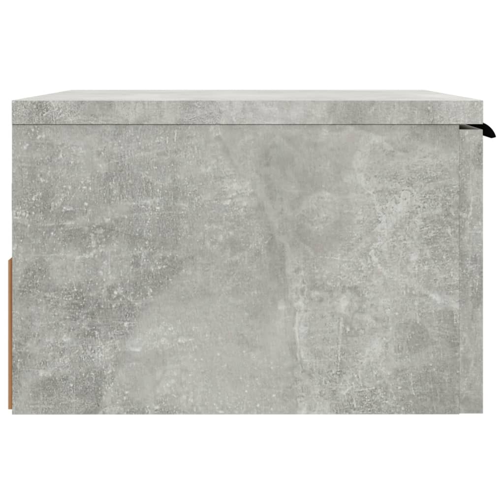 Tables de chevet murales 2 pcs gris béton 34x30x20 cm