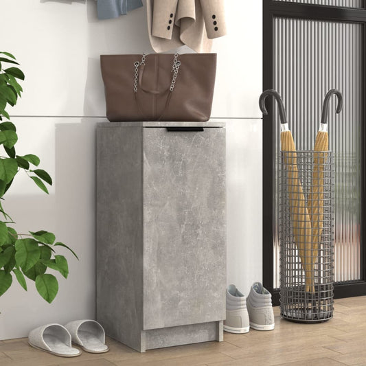 Étagère à chaussures gris béton 30x35x70 cm en bois