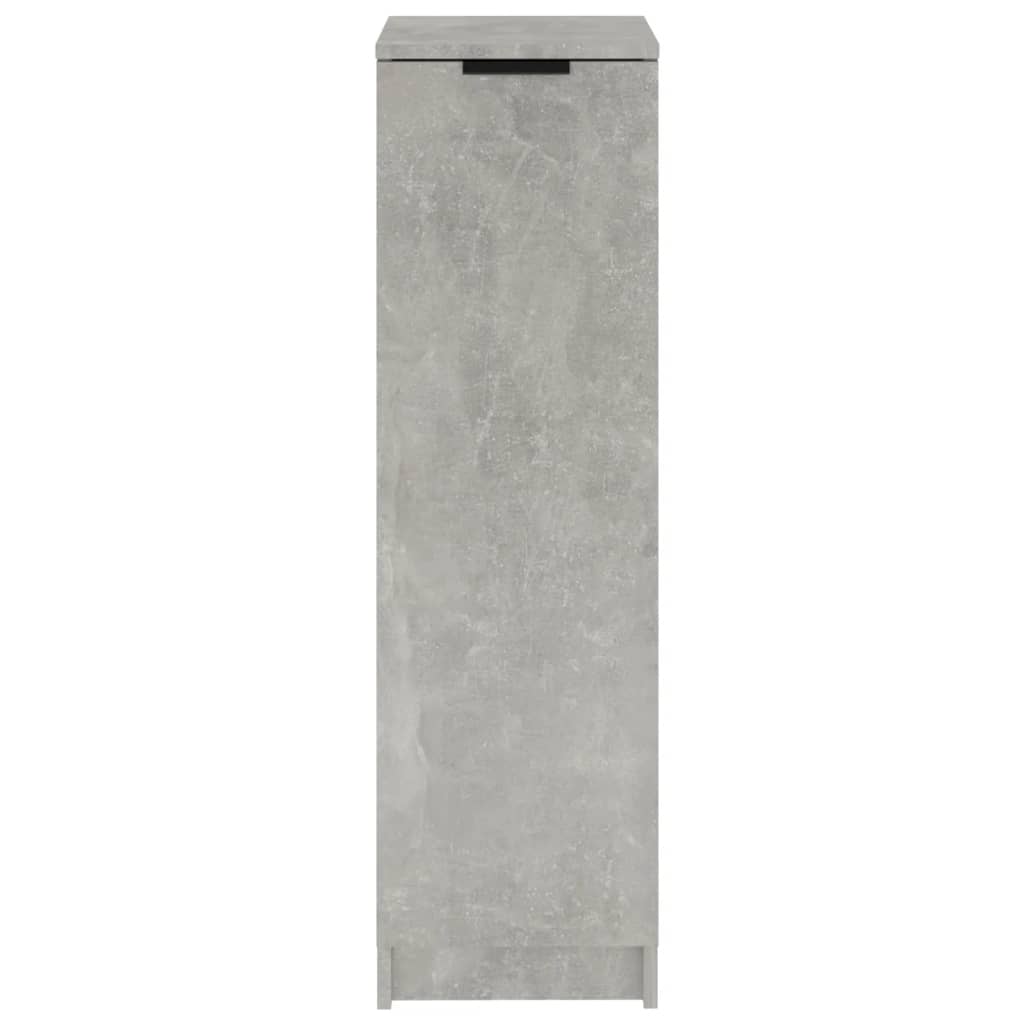 Meuble à chaussures gris béton 30x35x100 cm en bois
