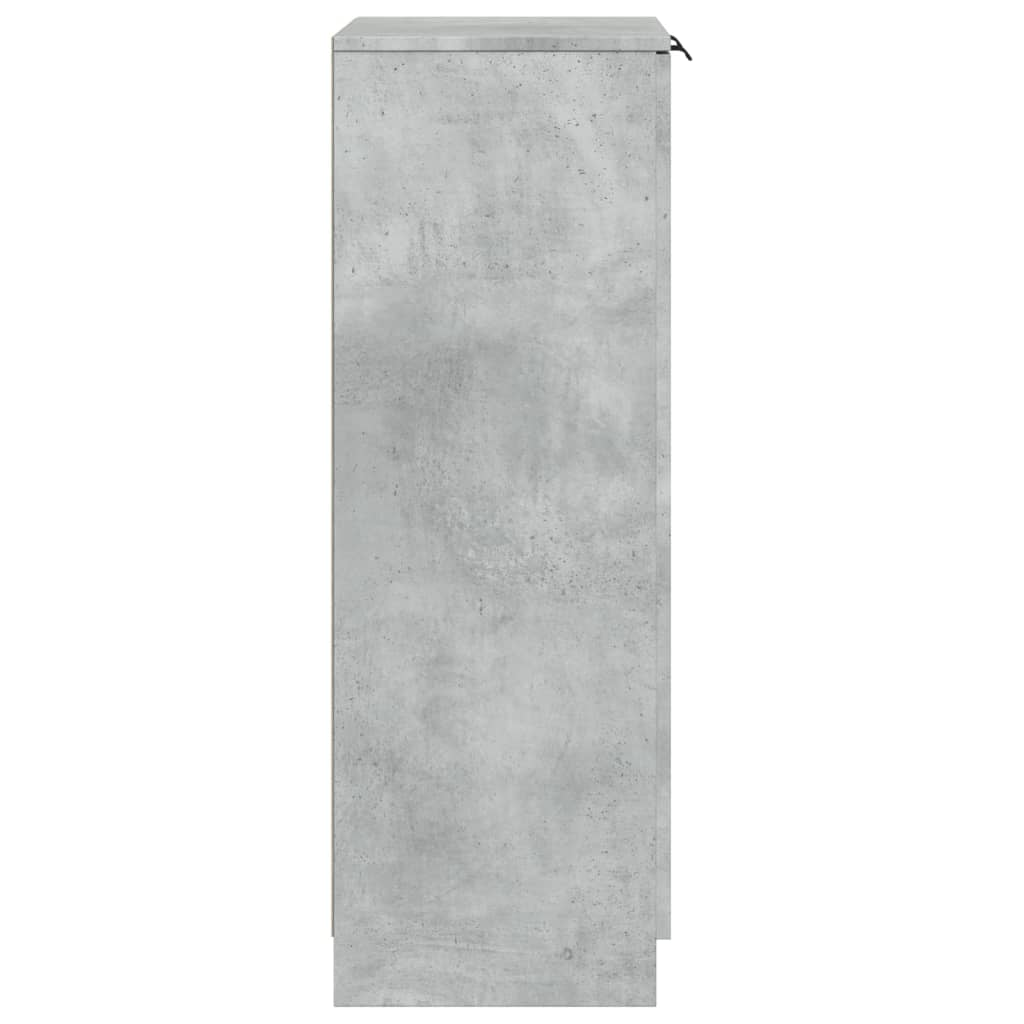 Shoe Cabinet Concrete Grey 59x35x100 cm Wood Material