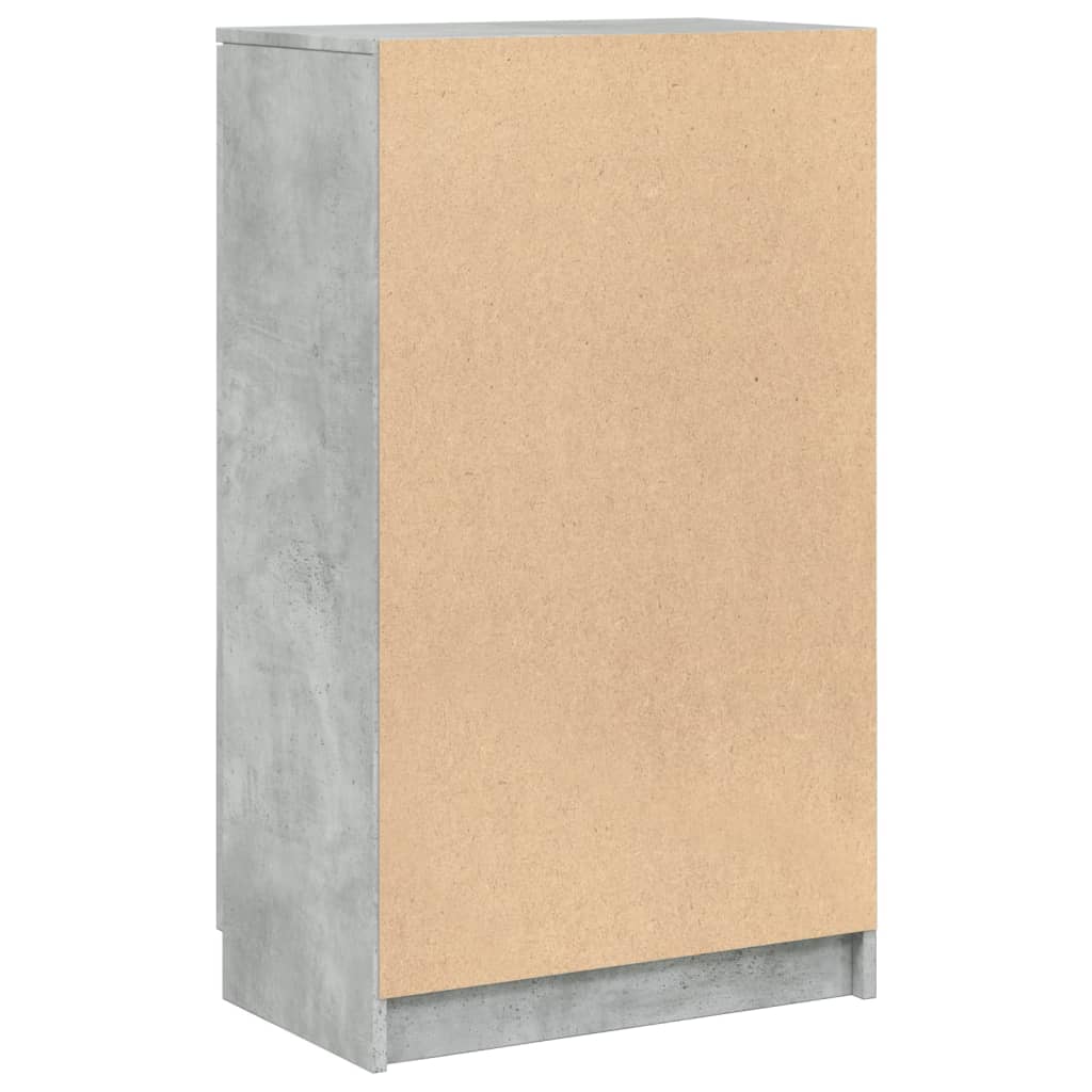Shoe Cabinet Concrete Grey 59x35x100 cm Wood Material