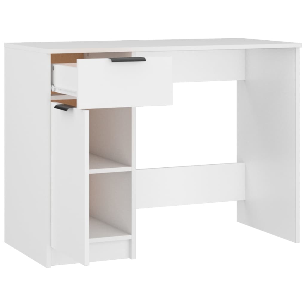 Bureau blanc 100x50x75 cm en bois