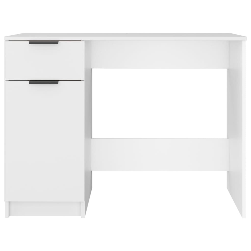 Bureau blanc 100x50x75 cm en bois