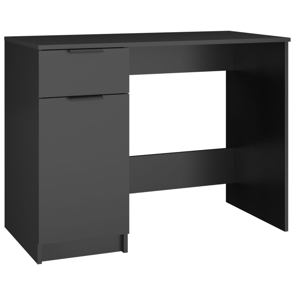 Bureau noir 100x50x75 cm en bois