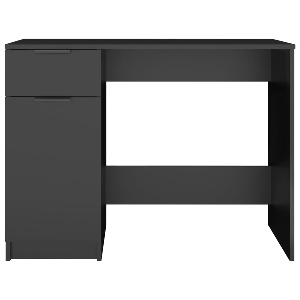 Bureau noir 100x50x75 cm en bois