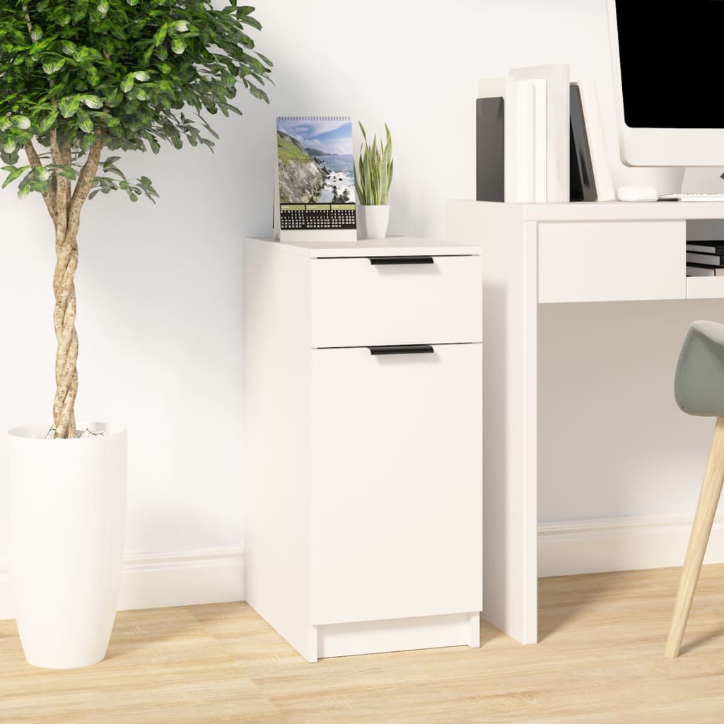 Armoire de bureau blanc 33,5x50x75 cm en bois