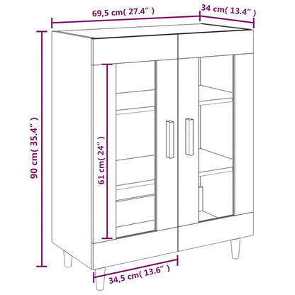 Sideboard Sonoma-Eiche 69,5x34x90 cm Holzwerkstoff