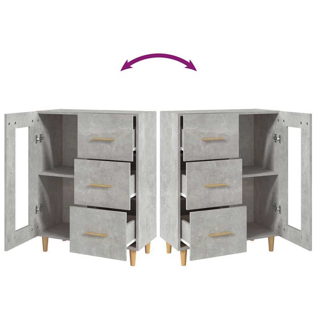 Sideboard Betongrau 69,5x34x90 cm Holzwerkstoff