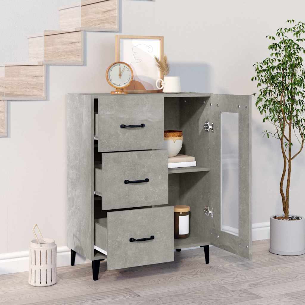 Sideboard Betongrau 69,5x34x90 cm Holzwerkstoff