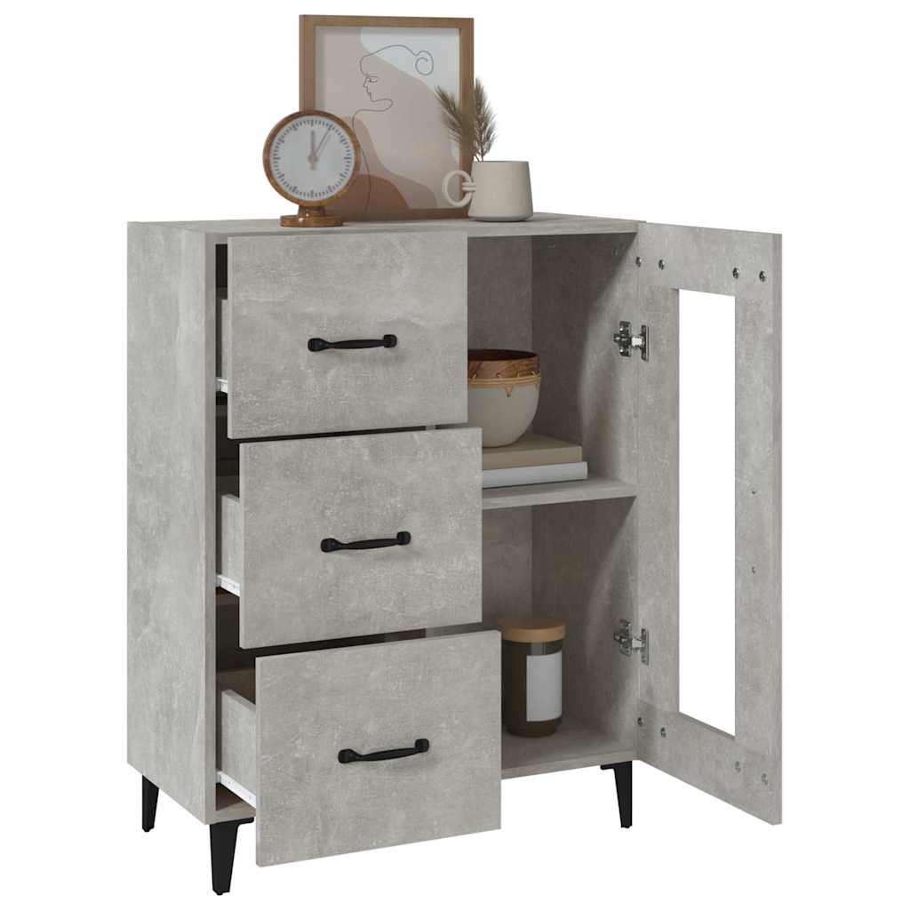 Sideboard Betongrau 69,5x34x90 cm Holzwerkstoff