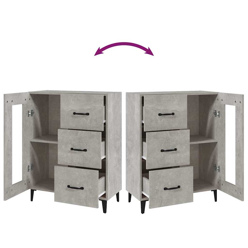Sideboard Betongrau 69,5x34x90 cm Holzwerkstoff