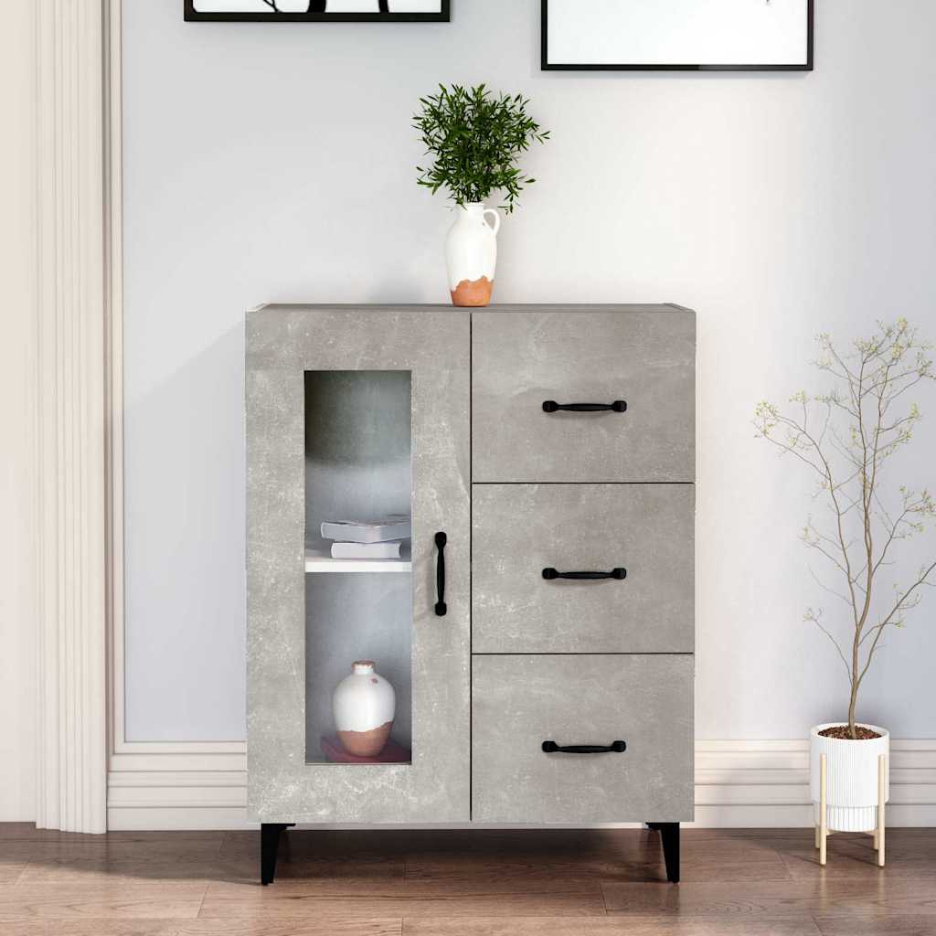 Sideboard Betongrau 69,5x34x90 cm Holzwerkstoff