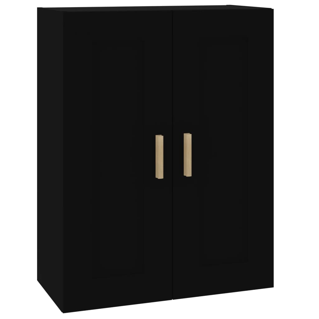 Armoire murale noire 69,5x32,5x90 cm en bois