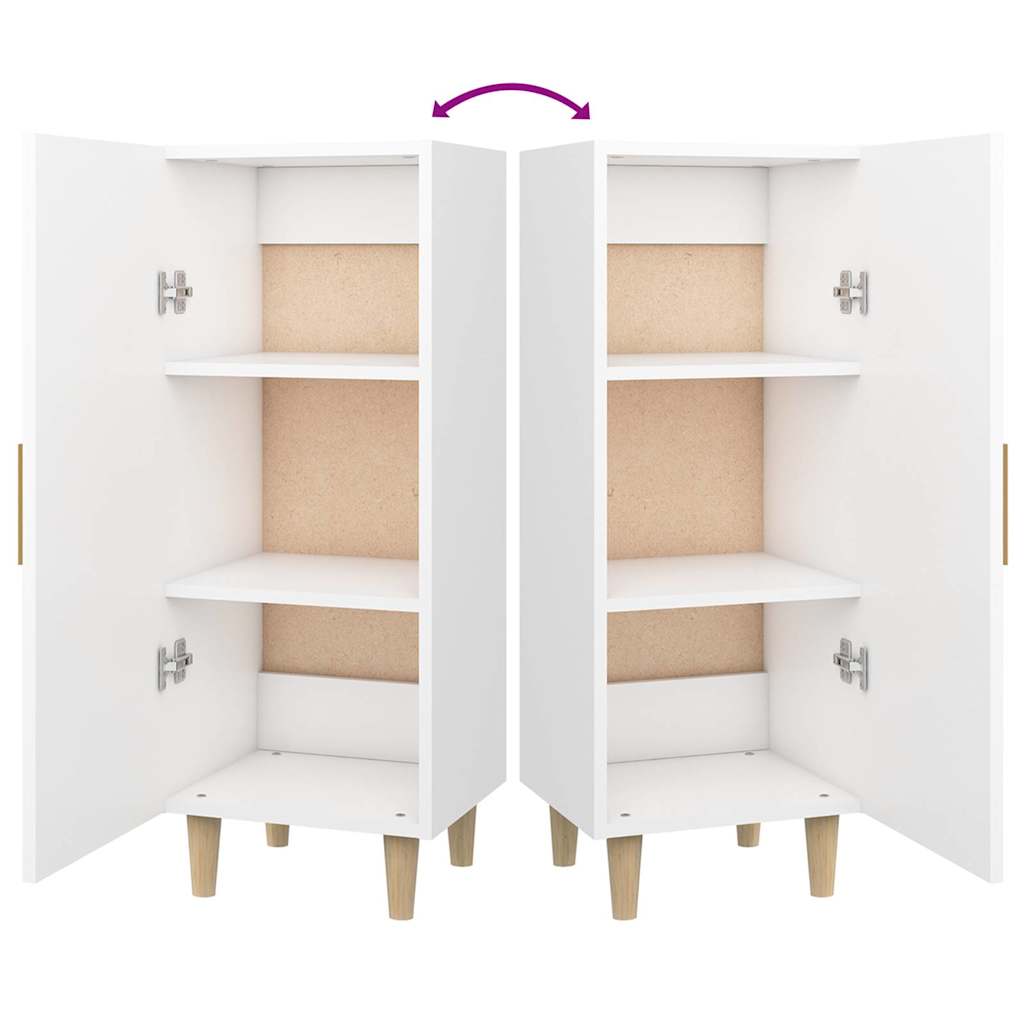 Sideboard Weiß 34,5x34x90 cm Holzwerkstoff