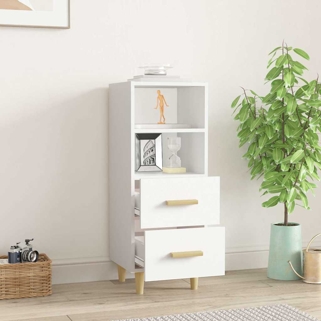 Sideboard Weiß 34,5x34x90 cm Holzwerkstoff
